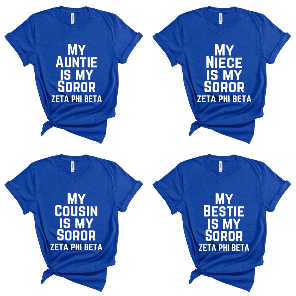 (8 options) Zeta Royal Blue Legacy Soror T-Shirts - My Greek Boutique