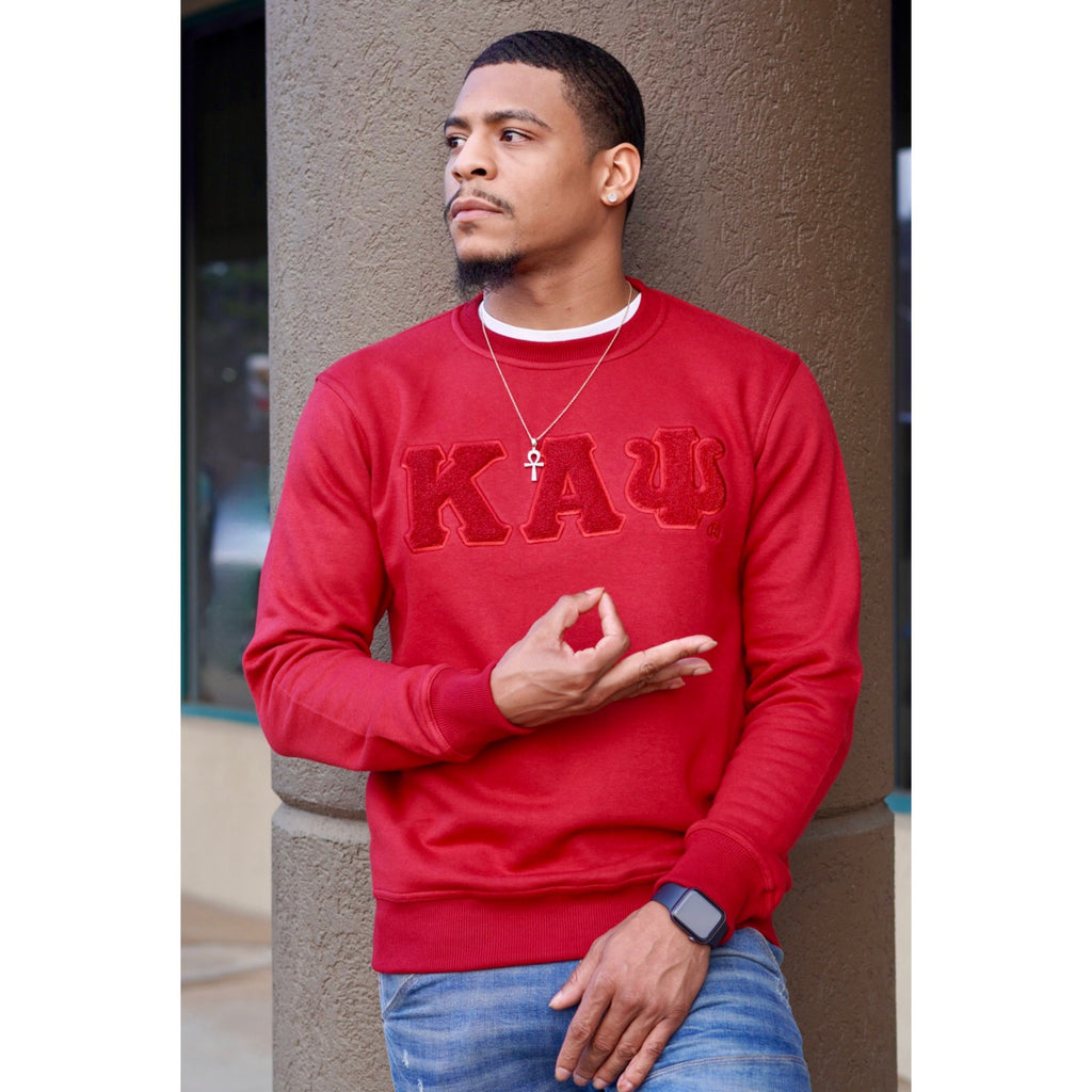 Solid ΚΑΨ Chenille Sweatshirt - My Greek Boutique