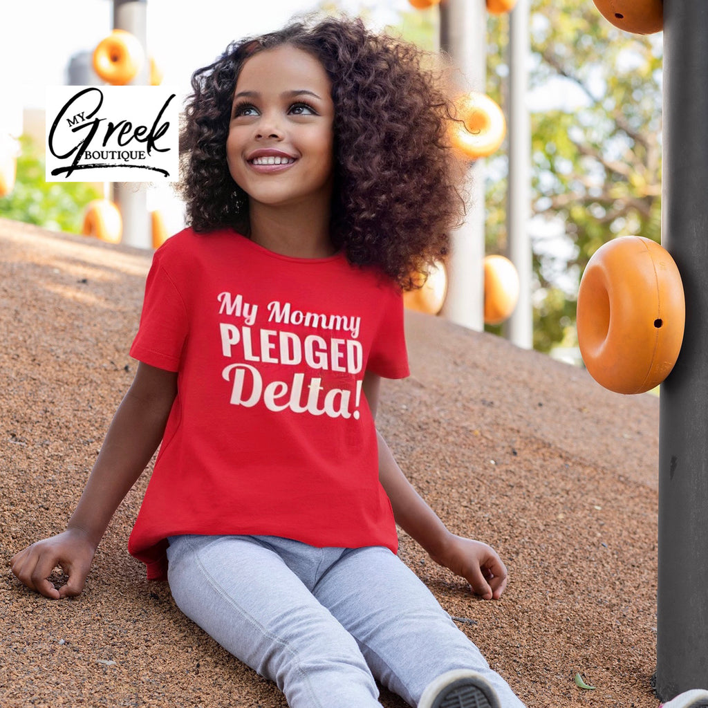 Mommy Pledged Delta T-Shirt/Onesie/Bib - My Greek Boutique