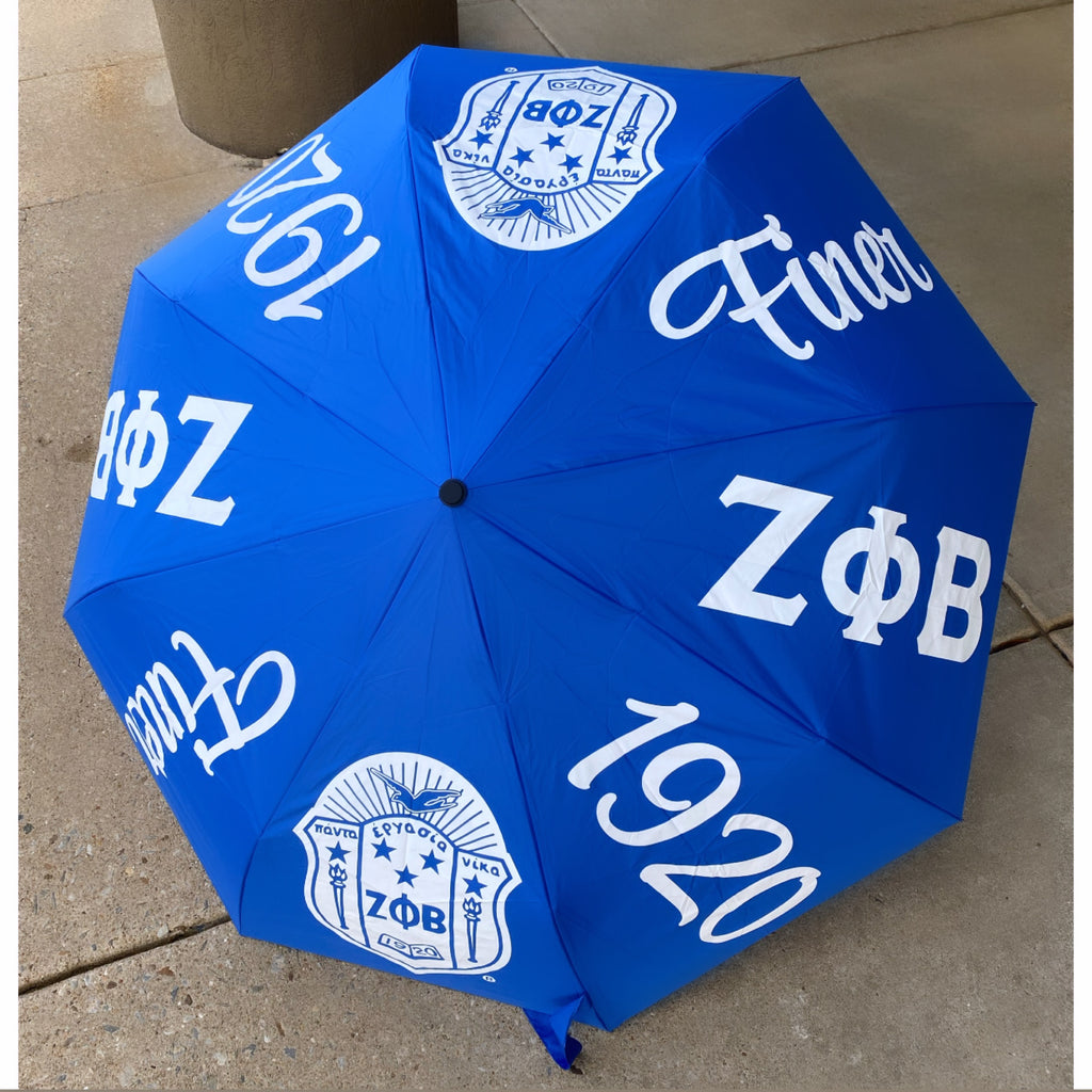 ΖΦΒ Auto Open & Close Umbrella - My Greek Boutique