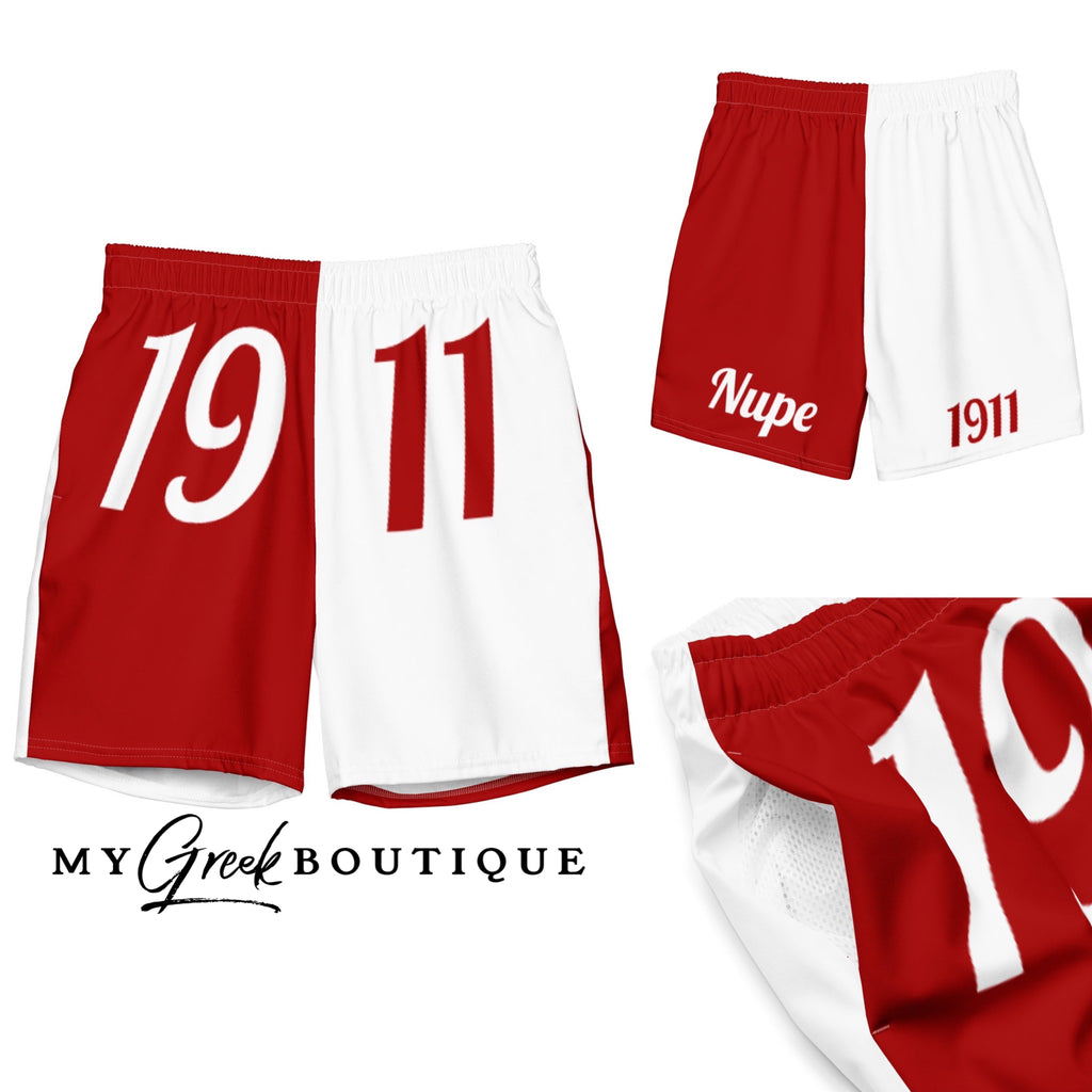 2-Toned Nupe 1911 Swim Trunks - My Greek Boutique