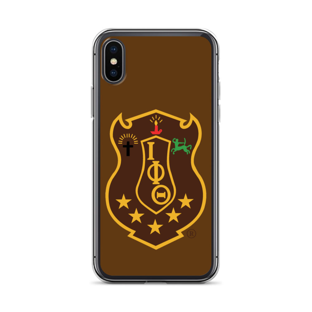 Iota Brown Shield iPhone Case - My Greek Boutique