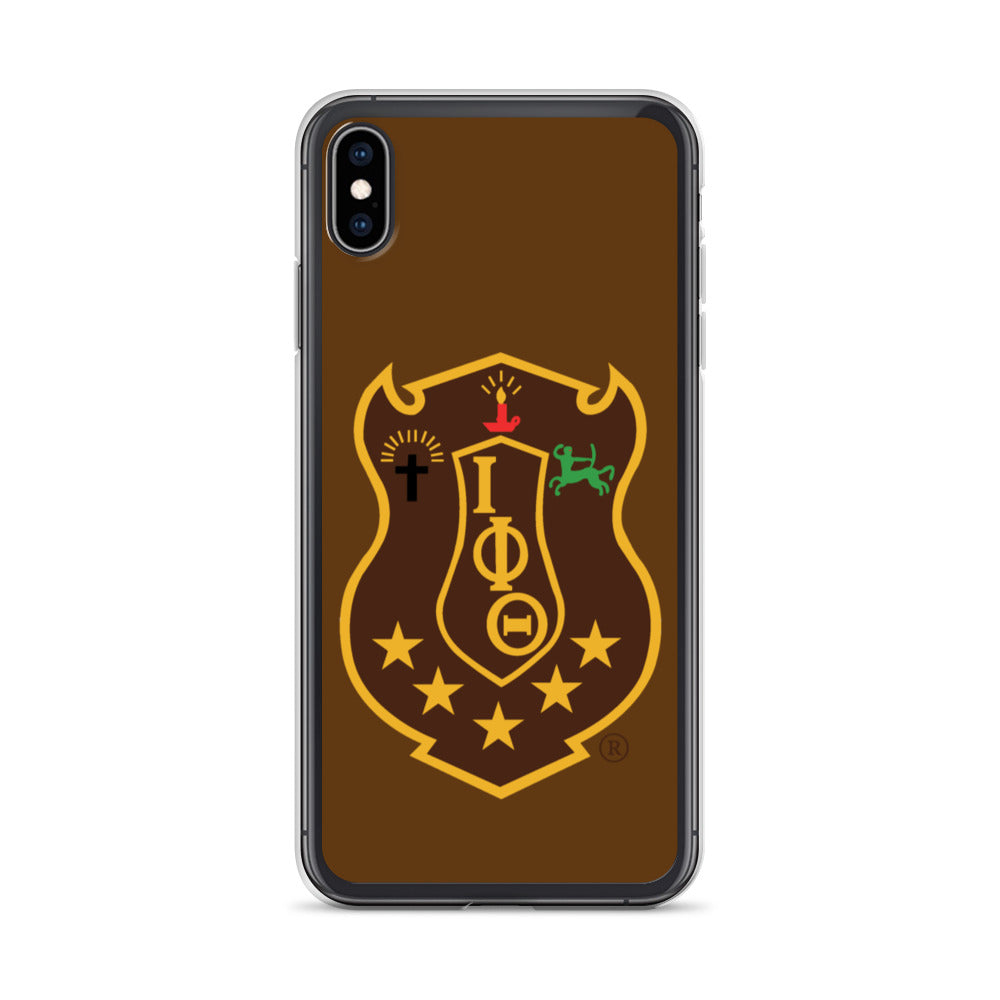 Iota Brown Shield iPhone Case - My Greek Boutique