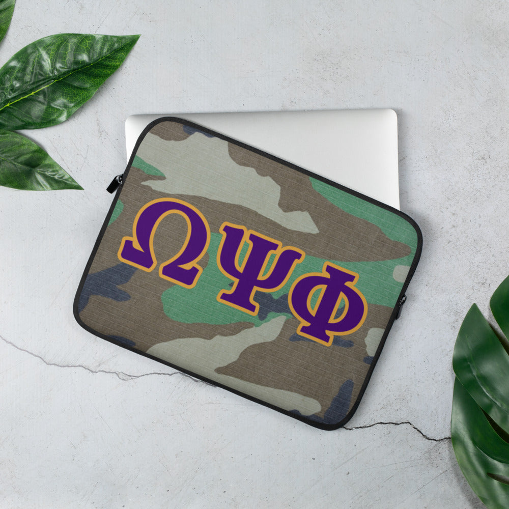 ΩΨΦ Camo Laptop Sleeve - My Greek Boutique