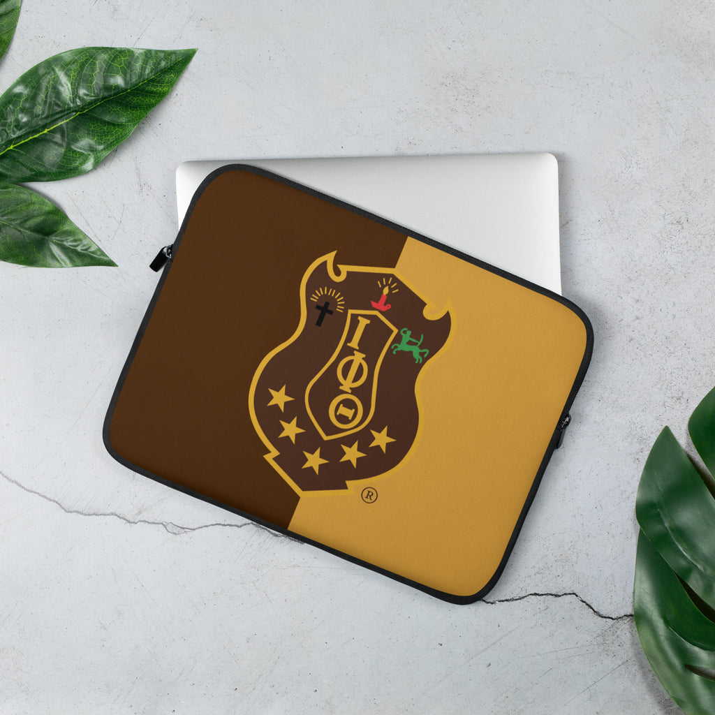 Iota 2-Toned Shield Laptop Sleeve - My Greek Boutique