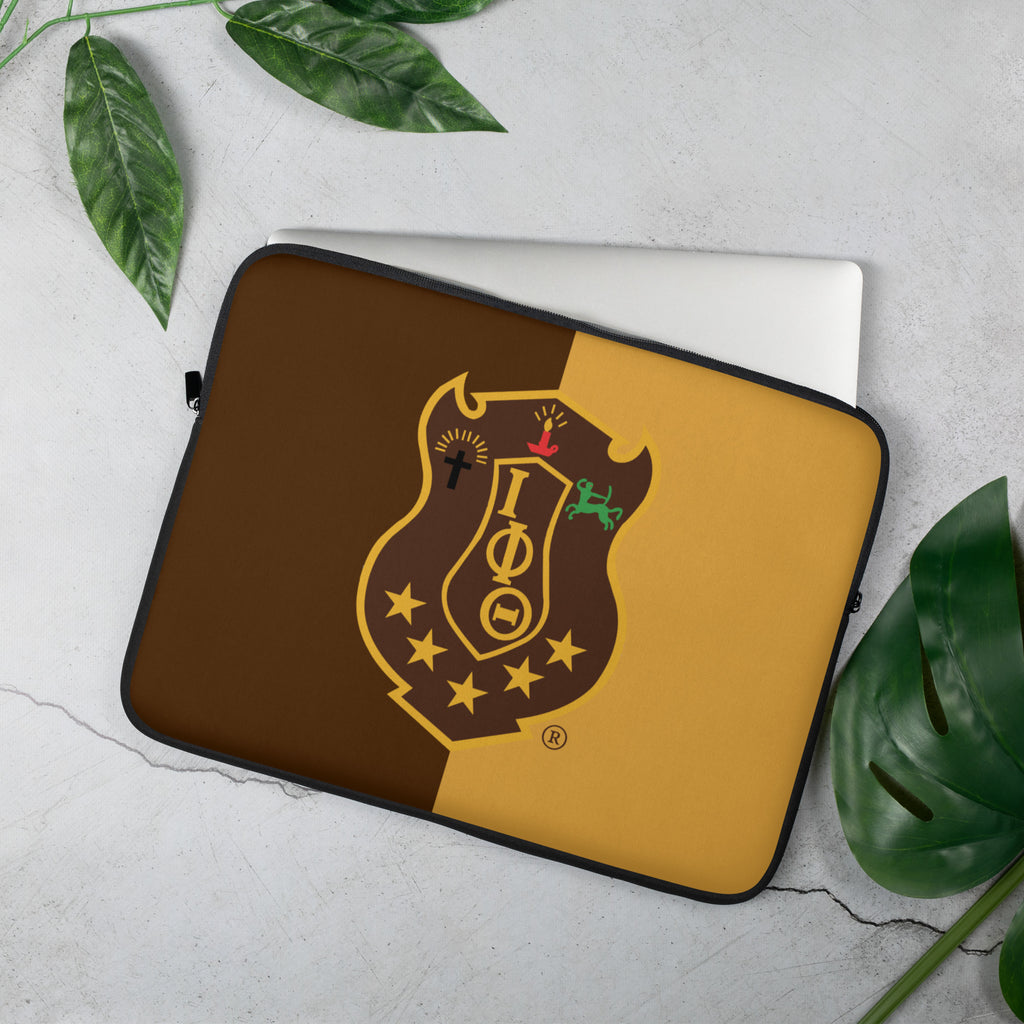 Iota 2-Toned Shield Laptop Sleeve - My Greek Boutique